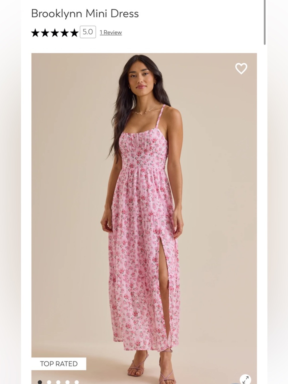 Altar’d State Brooklynn Pink Floral Mini Dress NWT Medium